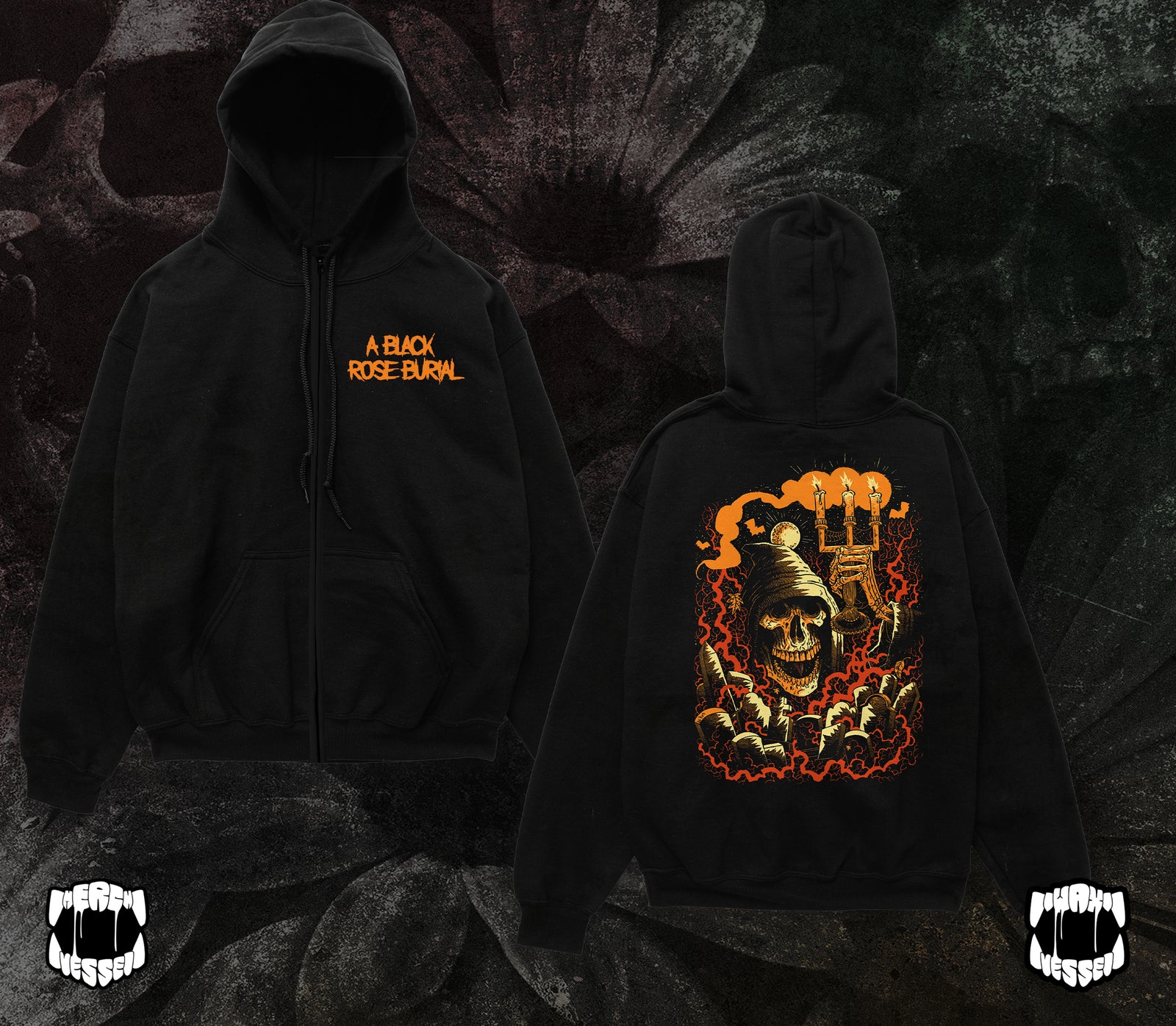 A Black Rose Burial - Candlelight Zip Hoodie