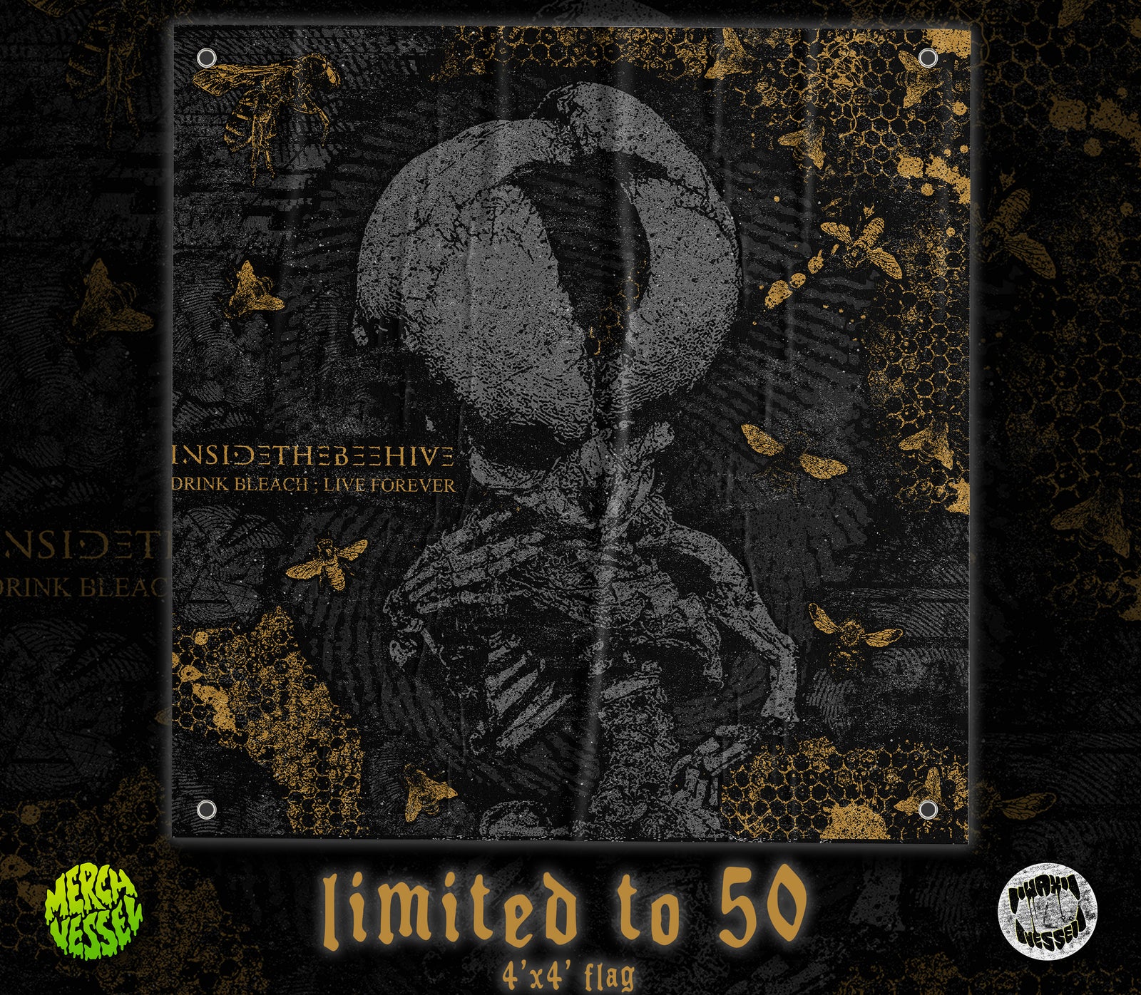 Inside The Beehive - DB;LF Wall Flag