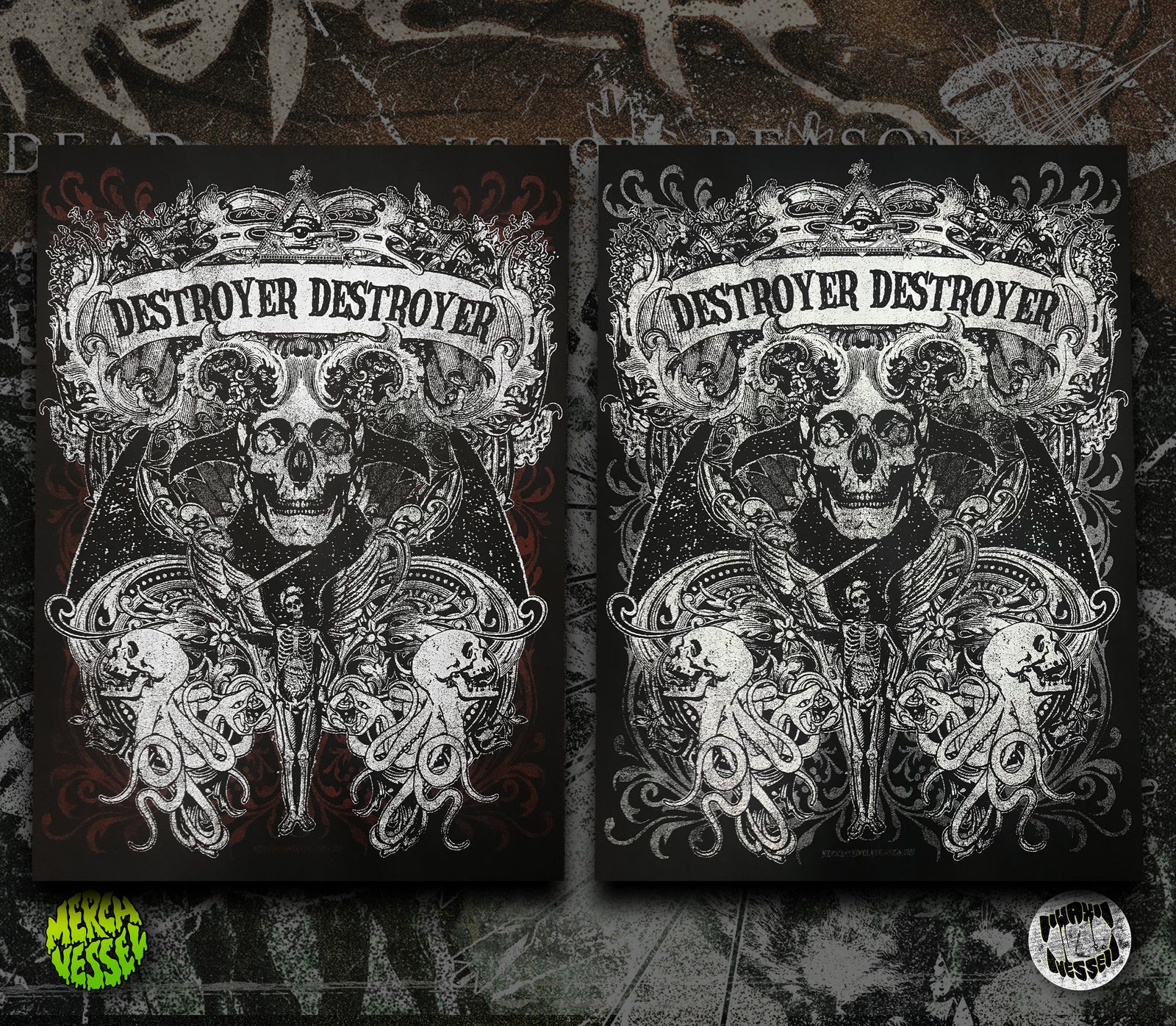 Destroyer Destroyer - Octoskull Screen Printed Poster