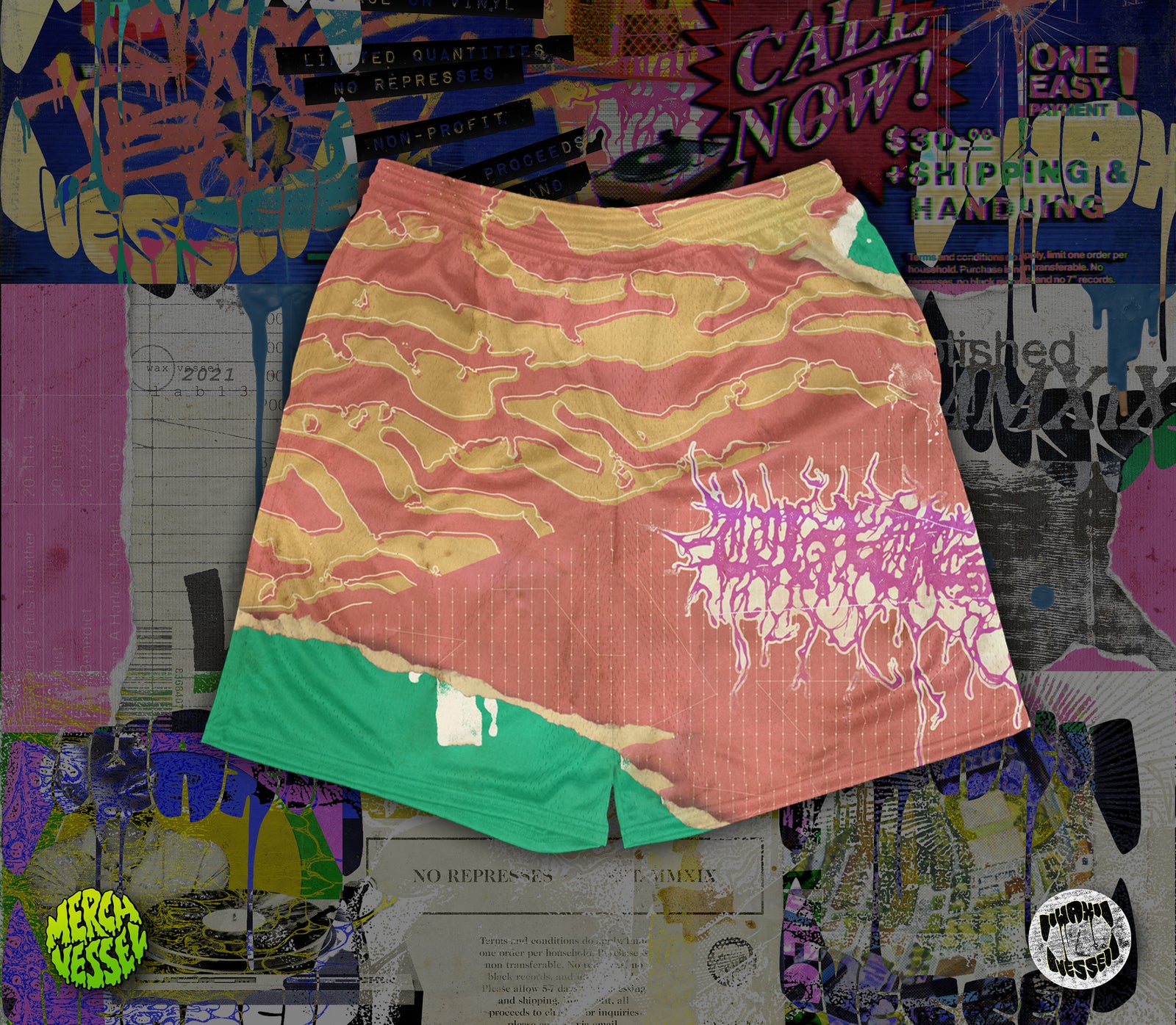 Wax Vessel - Taco Bell Mesh Shorts